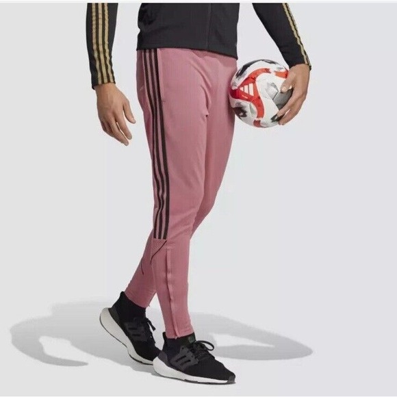 NWT Adidas HY7583 Men's 2XLT Tiro Track/Soccer Pink Strata/Black Training‎ Pants - Picture 1 of 13